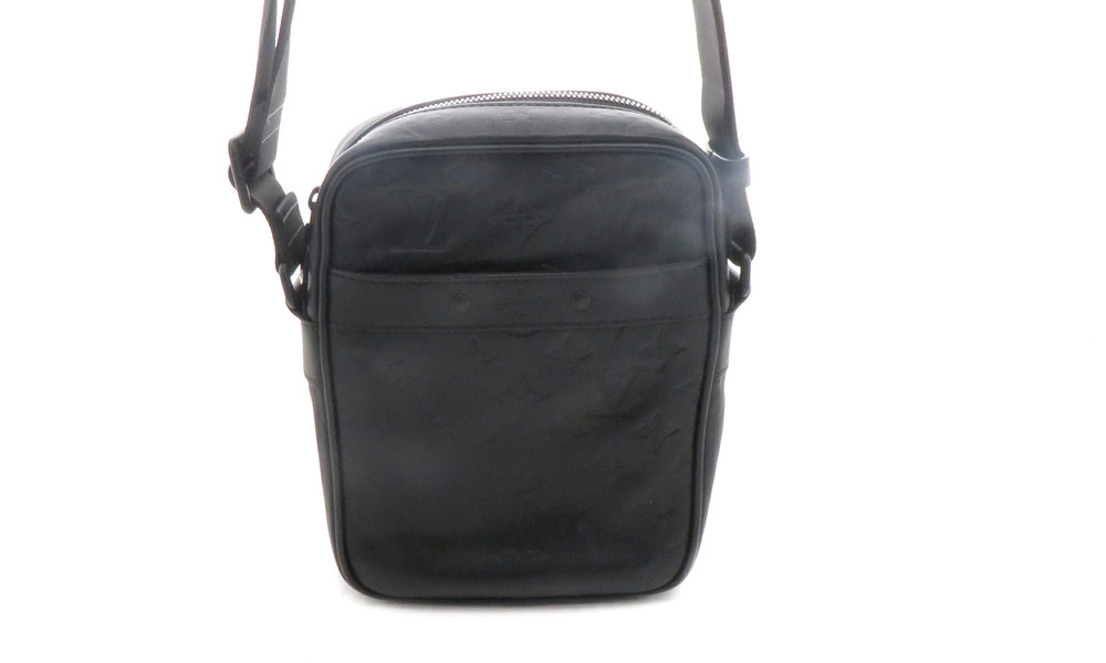 LOUIS VUITTON Danube Shoulder Bag Monogram Shadow Black